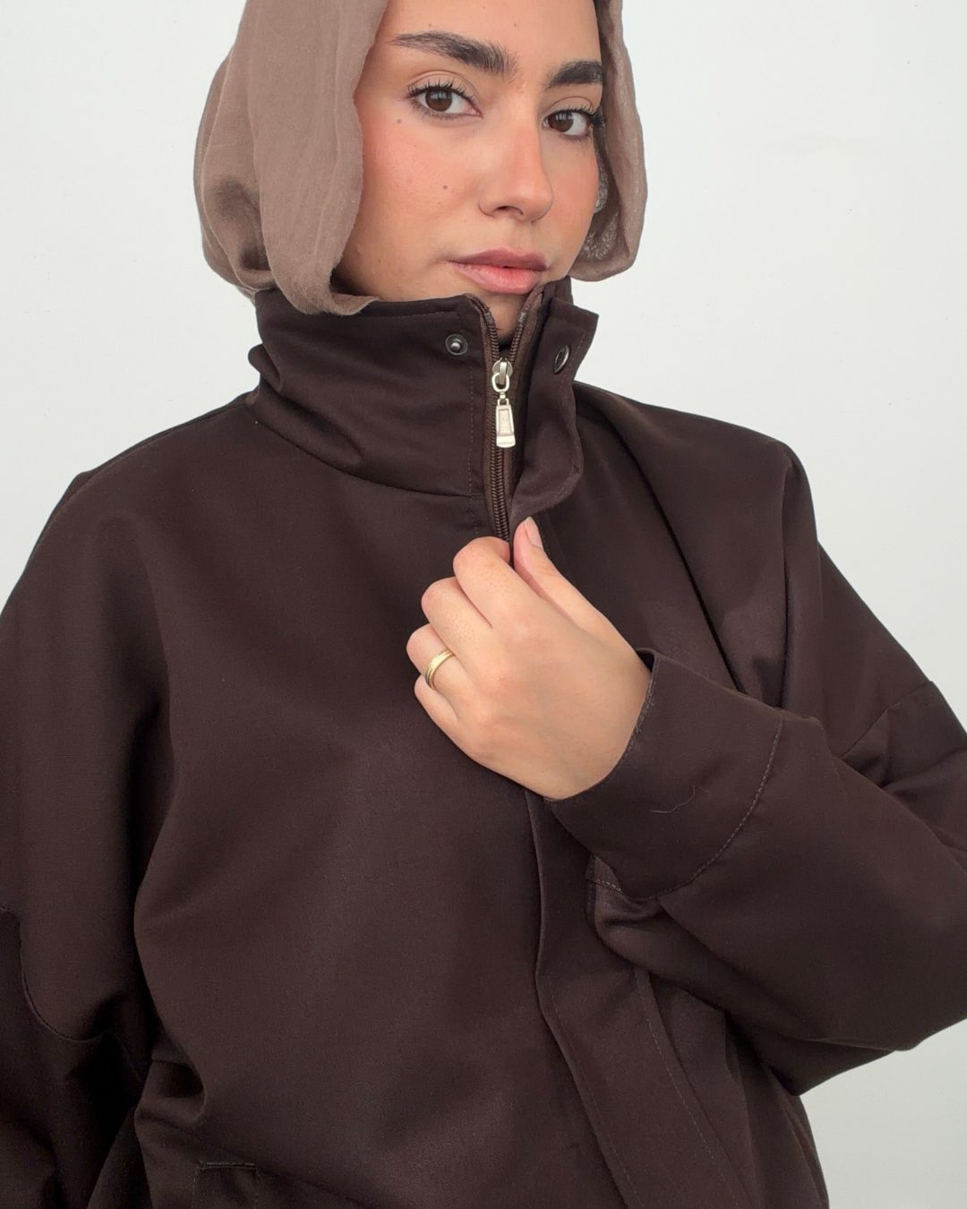 Cherry Gabardine Jacket