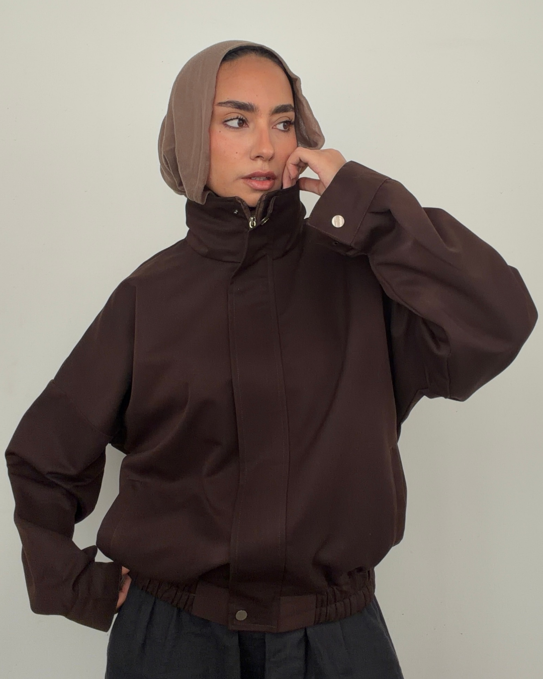 Cherry Gabardine Jacket
