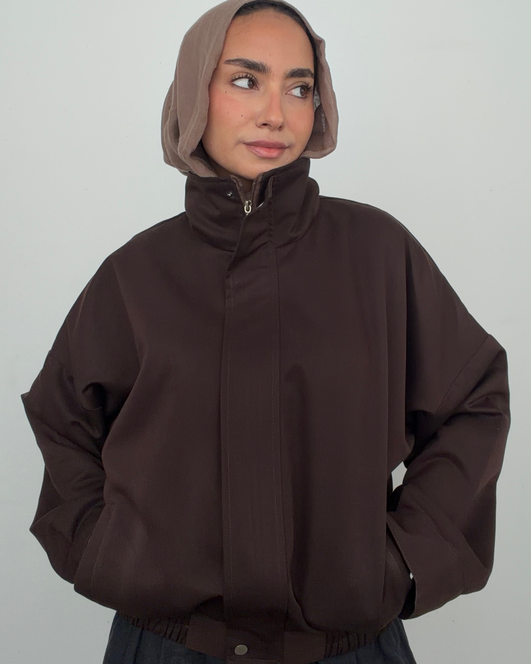 Cherry Gabardine Jacket