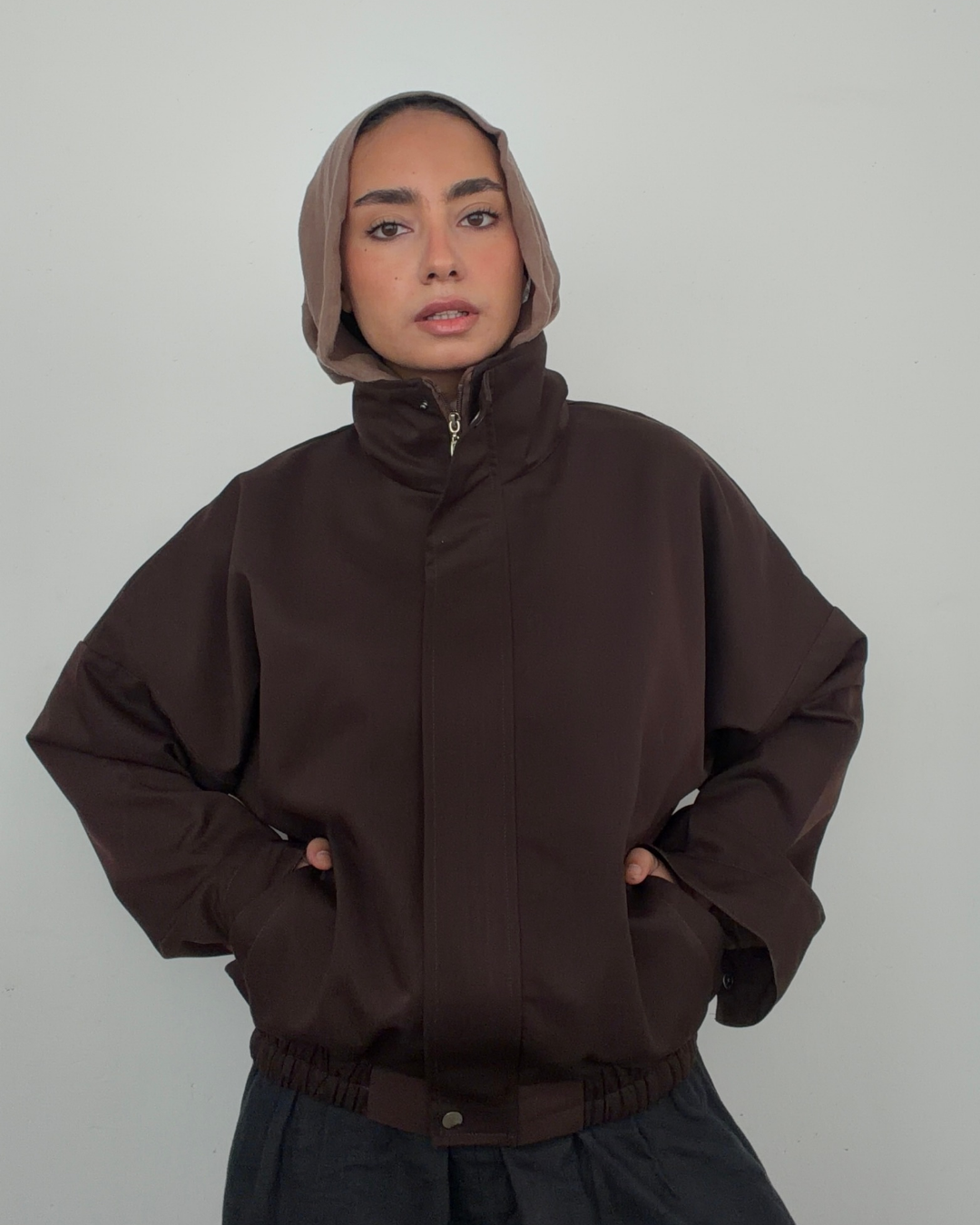 Cherry Gabardine Jacket