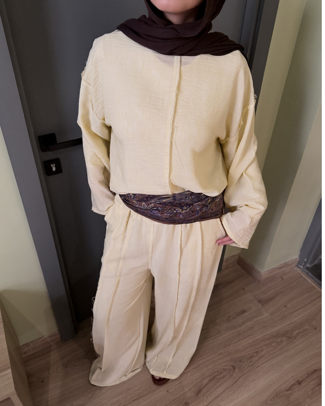 Boho oversized linen set