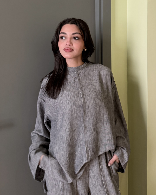 Boho oversized linen set