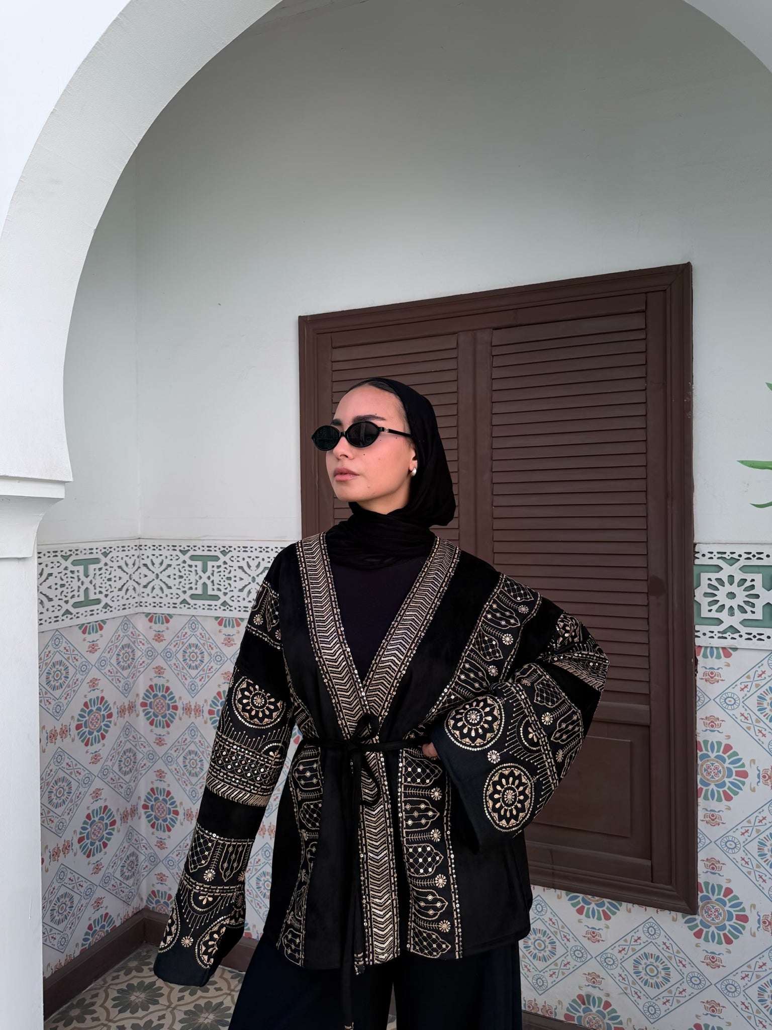 Luxury Islamic short kaftan