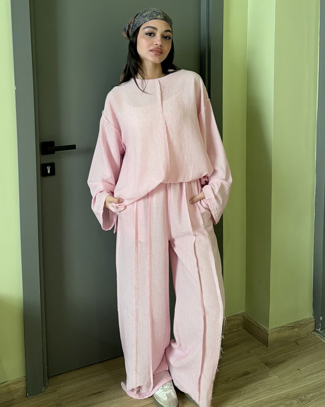 Boho oversized linen set