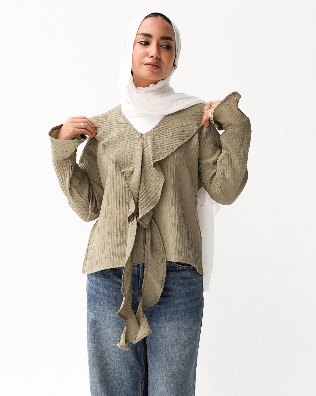 Ruffle Front Top