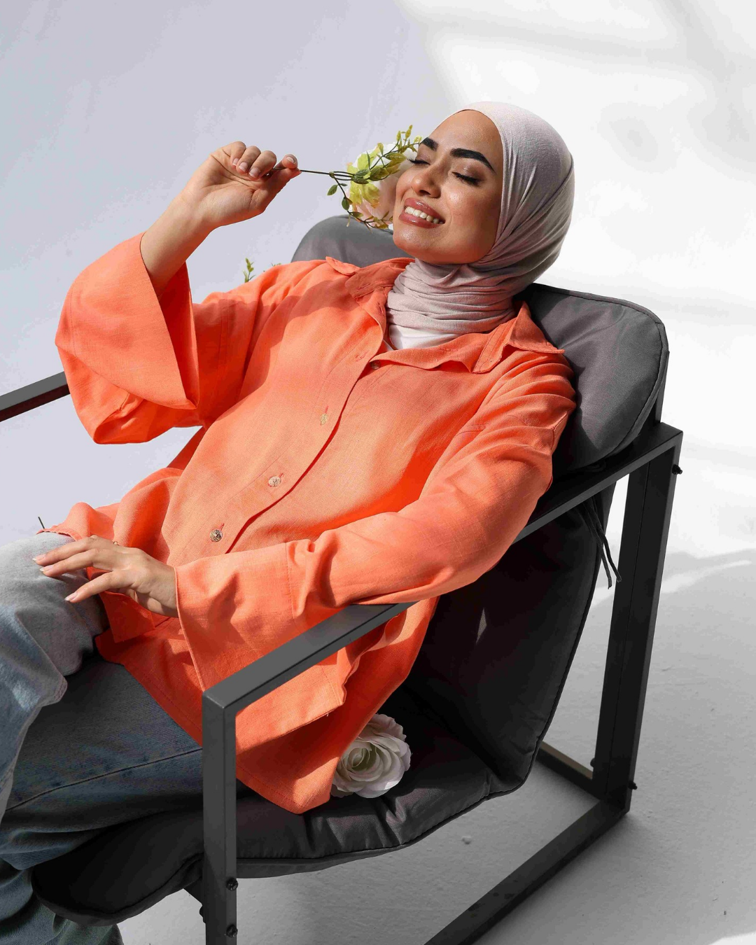 Oversized pure Linen Shirt in Burgundy