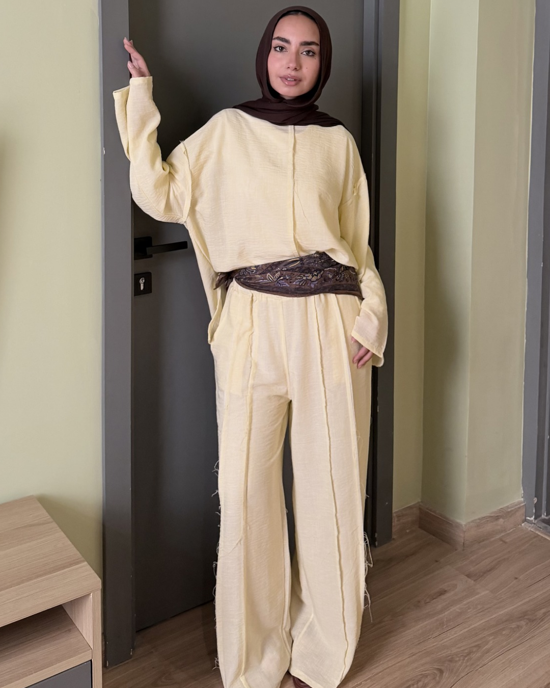 Boho oversized linen set