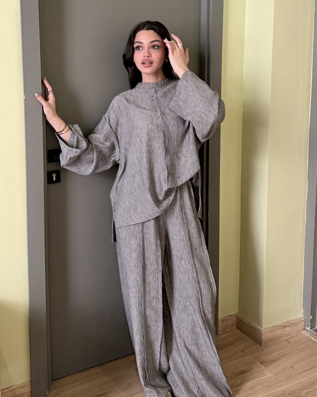 Boho oversized linen set