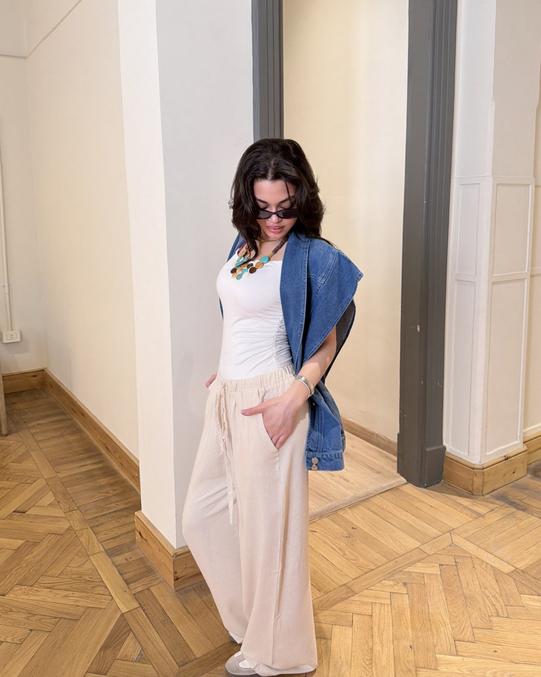 Pure linen pants